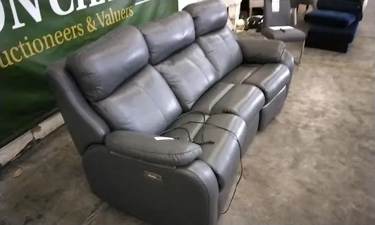 QUALITY BRITISH DESIGNED & MANUFACTURED G PLAN KINGSBURY 3 SEATER POWER RECLINER CURVED SOFA CAPRI SEAL LEATHER