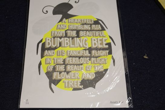 ANGRY DAN BUMBLE BEE NUMBERED 7/24