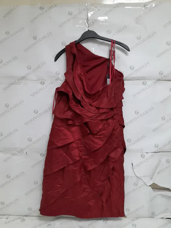 M&CO RED LAYERED DRESS SIZE 20