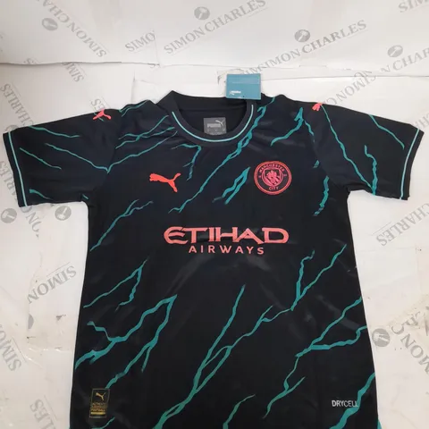MANCHESTER CITY FC THRID SHIRT AND SHORTS WITH HAALAND 9 SIZE 24