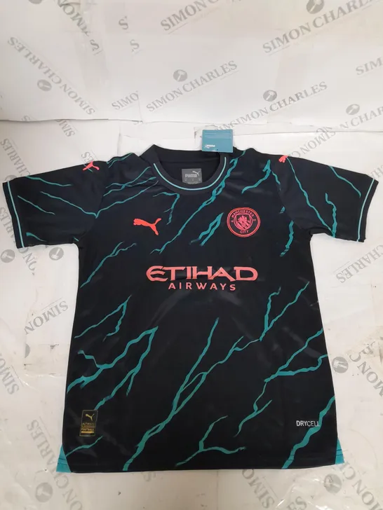 MANCHESTER CITY FC THRID SHIRT AND SHORTS WITH HAALAND 9 SIZE 24