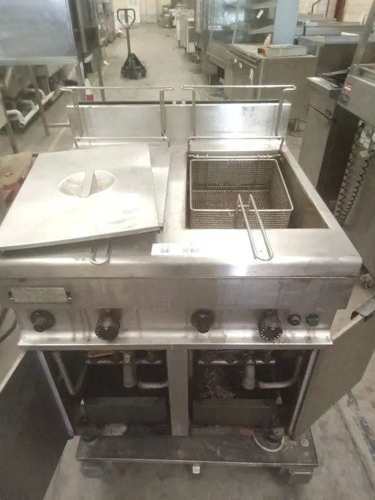 COMMERCIAL DOUBLE DEEP FAT FRYER 