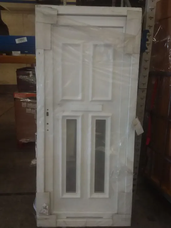 UPVC 4 PANEL GLAZED FRONT DOOR LEFT HAND OPENING 2055X920X70MM