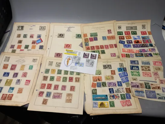 LARGE QUANTITY OF ASSORTED STAMPS FROM VARIOUS PLACES/YEARS