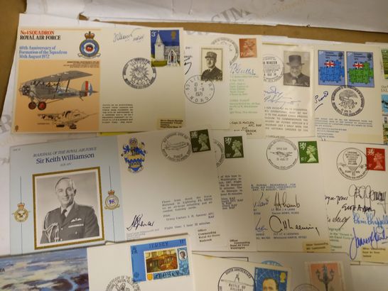 LOT OF APPROXIMATELY 22 STAMP CARDS & ENVELOPES