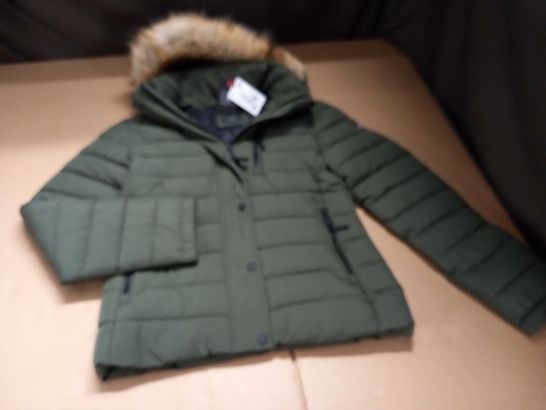 SUPERDRY FAUX FUR FUJI JACKET IN KHAKI - 10