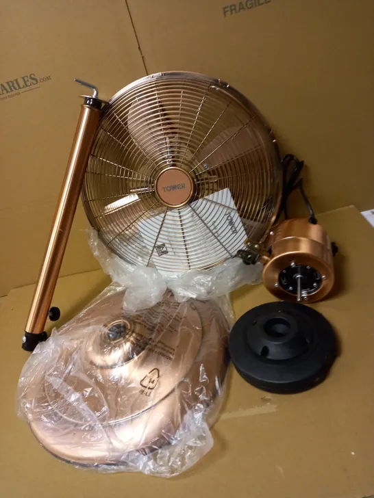 TOWER COPPER PEDASTAL FAN 