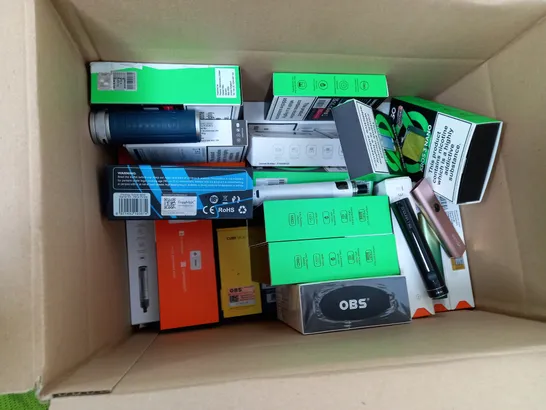 BOX OF 30 ASSORTED E-CIGARATTES TO INCLUDE VAPEROSSO , ASPIRE, INNOKIN ETC.