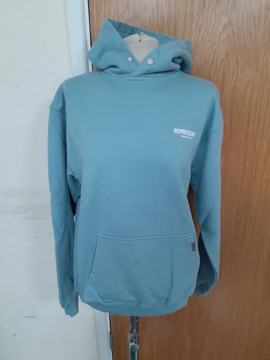 REPRESENT OWNERS CLUB JERSEY HOODIE IN POWDER BLUE SIZE XXS