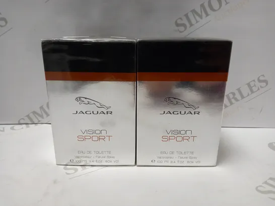 LOT OF 4 X 100ML JAGUAR VISION SPORT EAU DE TOILETTE SPRAY