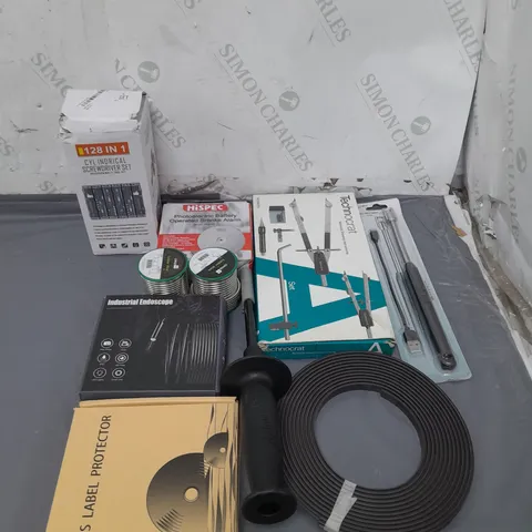 LOT OF ASSORTED HOUSEHOLD ITEMS TO INCLUDE SMOKE ALARM, SCREWDRIVER SET AND SOLDER WIRE