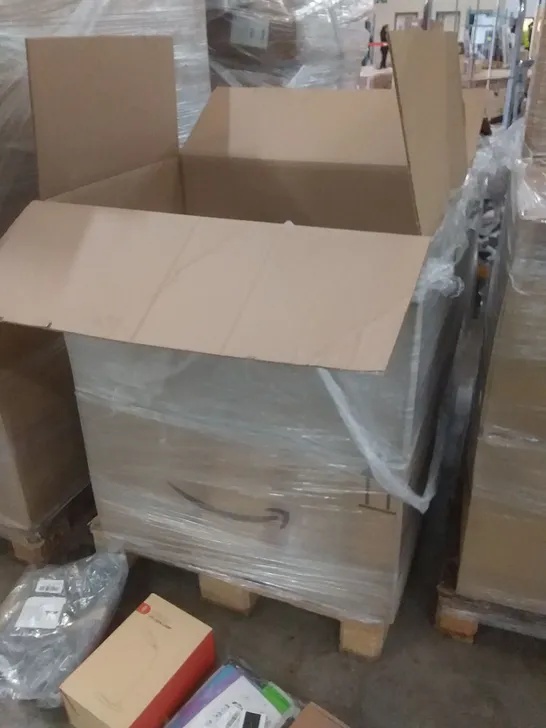 PALLET OF ASSORTED ITEMS TO INCLUDE FLASKS, LAMPS, BULBS, CHRISTMAS DECOR, PHOTO FRAMES ETC