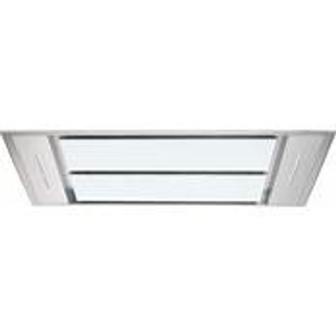 BOXED EIQCH1100CEILING 110CM STAINLESS STEEL AND WHITE CEILING COOKER HOOD 