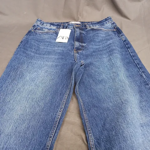 ZARA DARK DENIM BAGGY JEANS - EUR 42