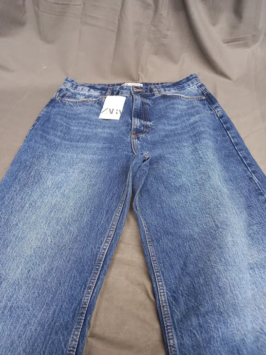 ZARA DARK DENIM BAGGY JEANS - EUR 42