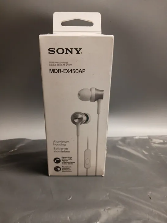 BOXED SONY STEREO HEADPHONES MDR-EX450AP