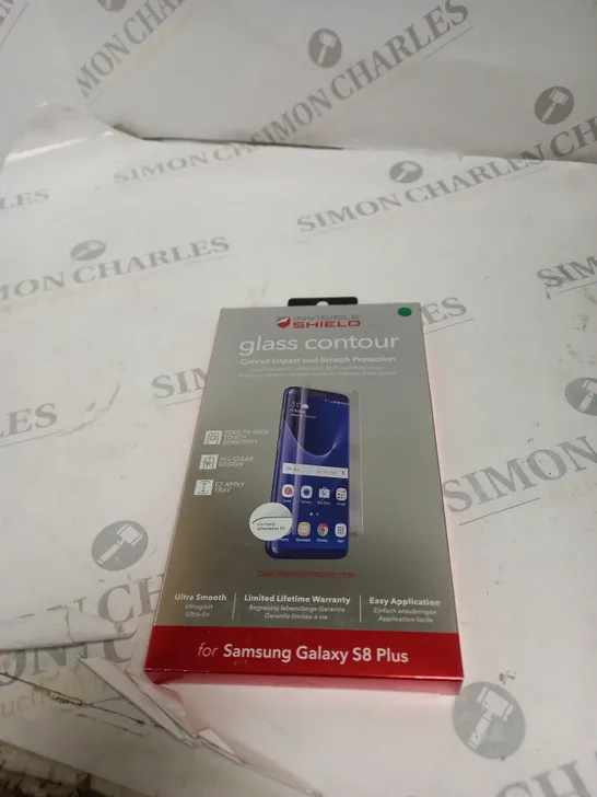 BOX OF INVISIBLE SHIELD GLASS SCREEN PROTECTORS FOR SAMSUNG GALAXY S8 PLUS 