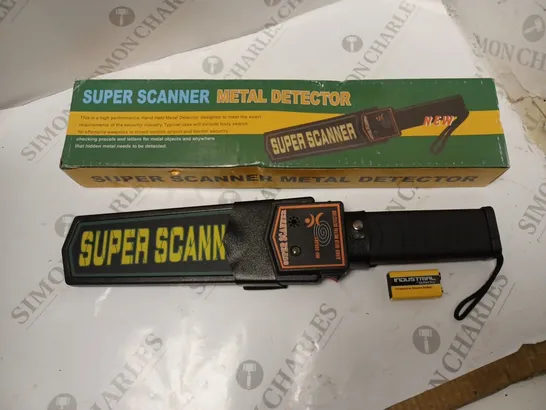 BOXED SUPER SCANNER HANDHELD METAL DETECTOR, DESIGNED FOR THE SECURITY INDUSTRY. WITH BATTERY