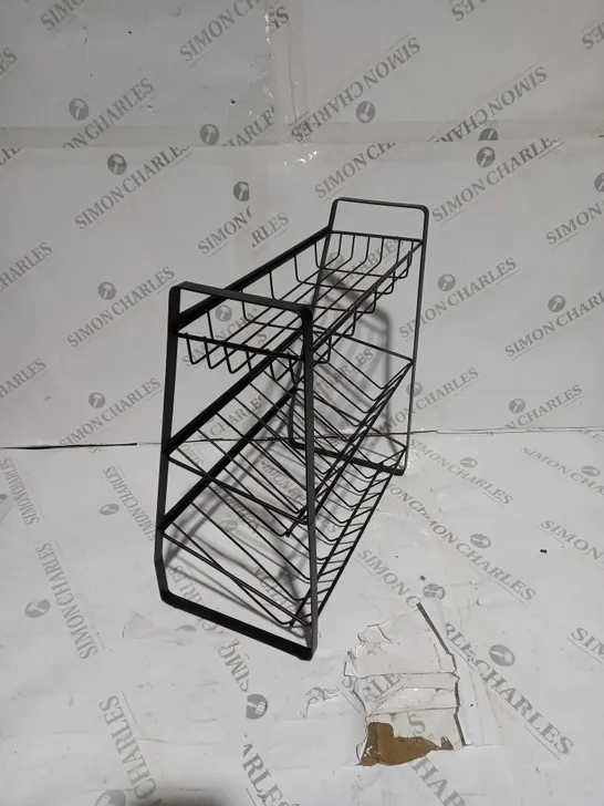 WH0806 BLACK METAL MULTI-TIER FREESTANDING STORAGE RACK