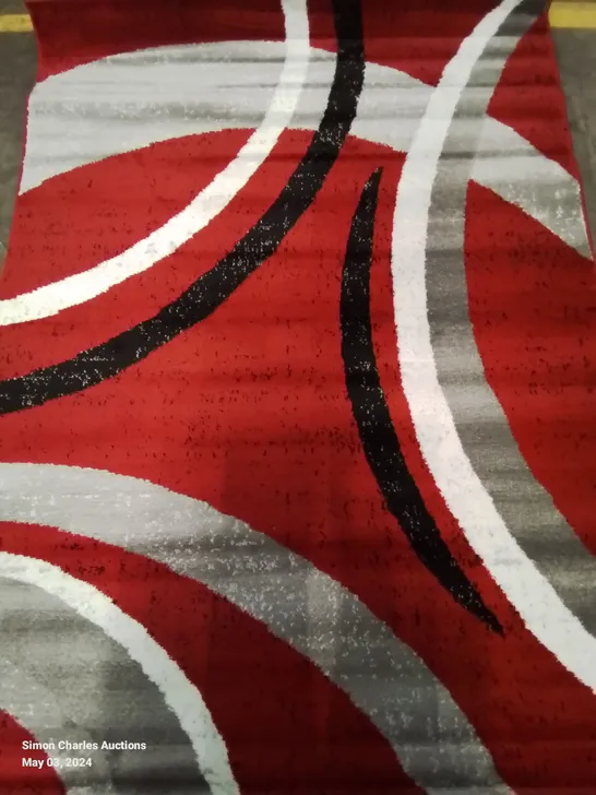 RUGSTORE SHOP RUG IN HAVANA DESIGN SIZE 120X170CM IN GREY AND RED COLOUR 