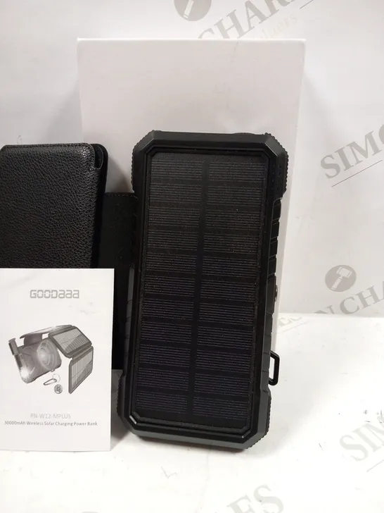 BOXED GOODAAA PN-W12-MPLUS 30000MAH WIRELESS SOLAR POWER CHARGING BANK