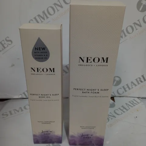 BOXED NEOM BODY OIL AND BATH FOAM PAIR