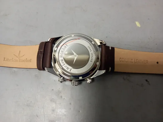 BOXED LUCIEN ROCHAT LEATHER STRAP WATCH