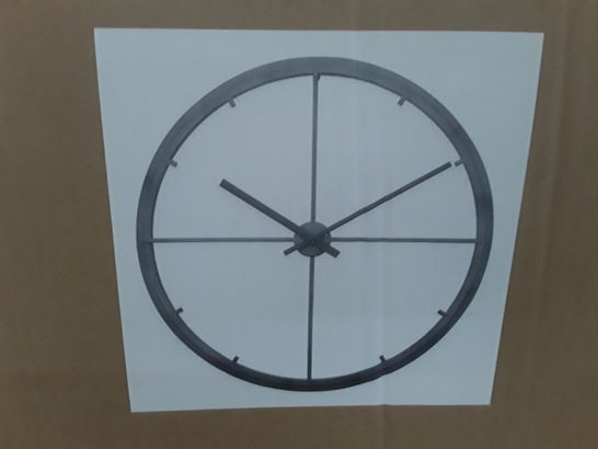 BOXED OVERSIZED ATAYA 90CM WALL CLOCK - 1 BOX