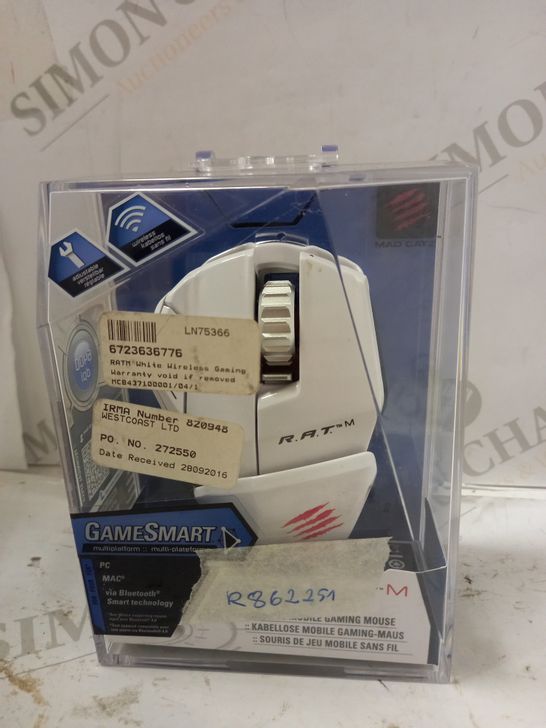 MADCATZ GAMESMART R.A.T. WIRELESS MOBILE GAMING MOUSE - WHITE