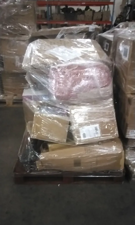 PALLET OF ASSORTED ITEMS INCLUDING 4PC DUVET SET, LENOVO TABLET + SMART CHARGING STATION, SHARK VACUUM, HISENSE TV