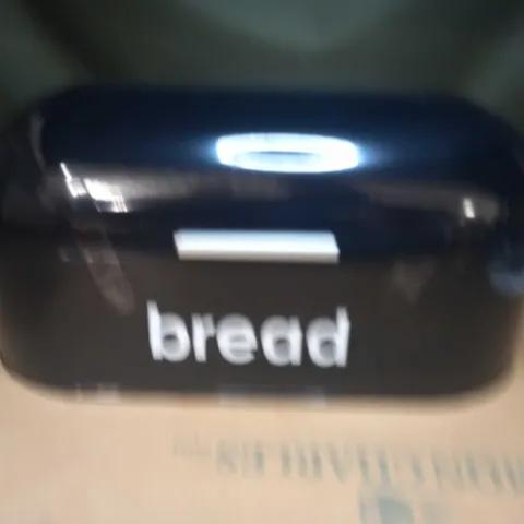 BLACK TIN BREAD BIN