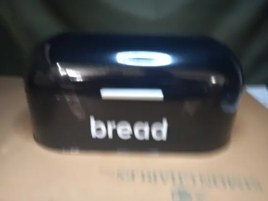 BLACK TIN BREAD BIN