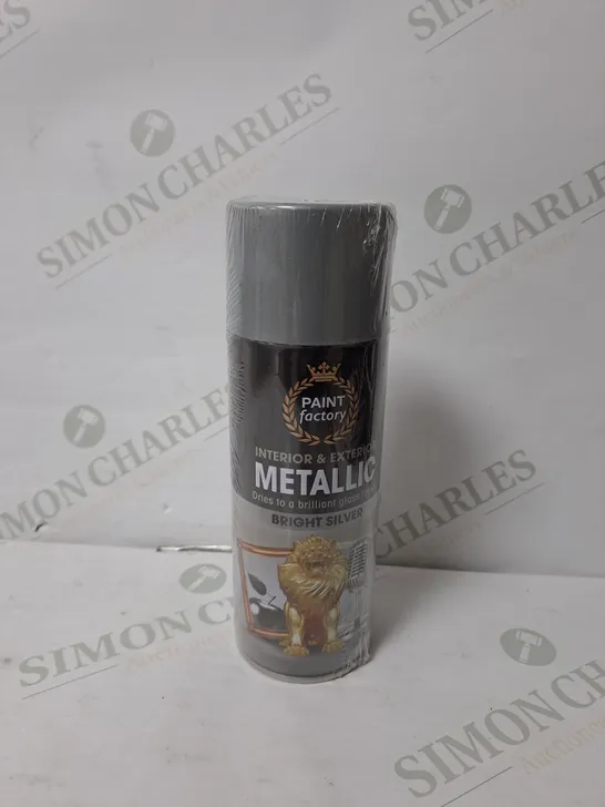 APPROXIMATELY 12 PAINT FACTORY METALLIC SPRAY PAINT IN SILVER 400ML 