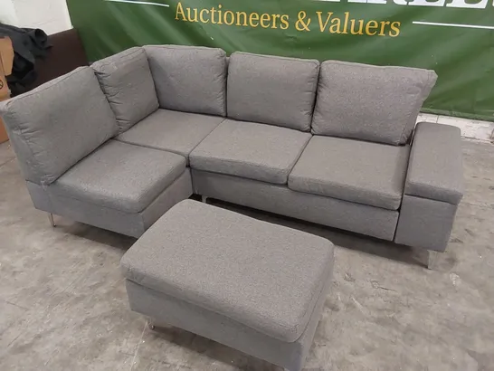 DESIGNER ALTEUS 2-PIECE FABRIC UPHOLSTERED CORNER SOFA