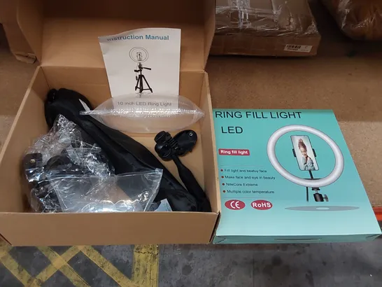 BRAND NEW BOXED LED RING LIGHT WITH ADJUSTABLE TRIPOD (1 BOX)