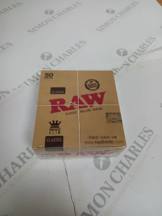 RAW ROLLING PAPERS BOX OF 50 