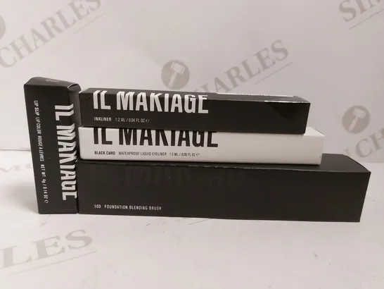 APPROX 10 IL MAKIAGE ITEMS TO INCLUDE FOUNDATION BLENDING BRUSH, WATERPROOF LIQUID EYELINER AND INKLINER