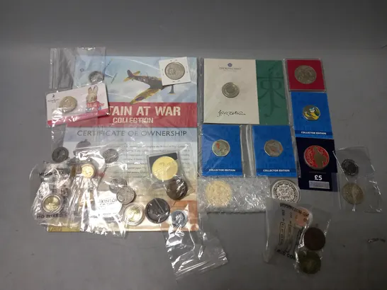 LARGE QUANTITY OF ASSORTED COLLECTABLE COINS AND MEDALS