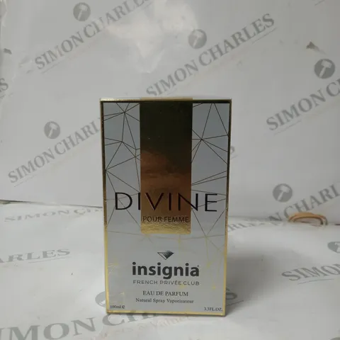 INSIGNIA DIVINE POUR FEMME EAU DE PARFUM NATURAL SPRAY VAPORISATEUR 100ML - SEALED 