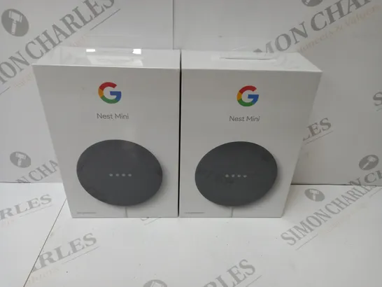 2 BRAND NEW BOXED GOOGLE NEST MINI 2ND GENERATION