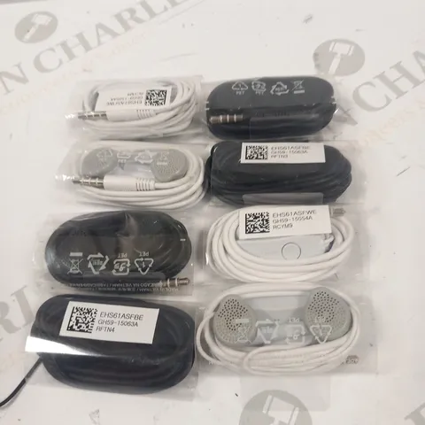 9 PAIRS OF ASSORTED SAMSUNG EARPHONES