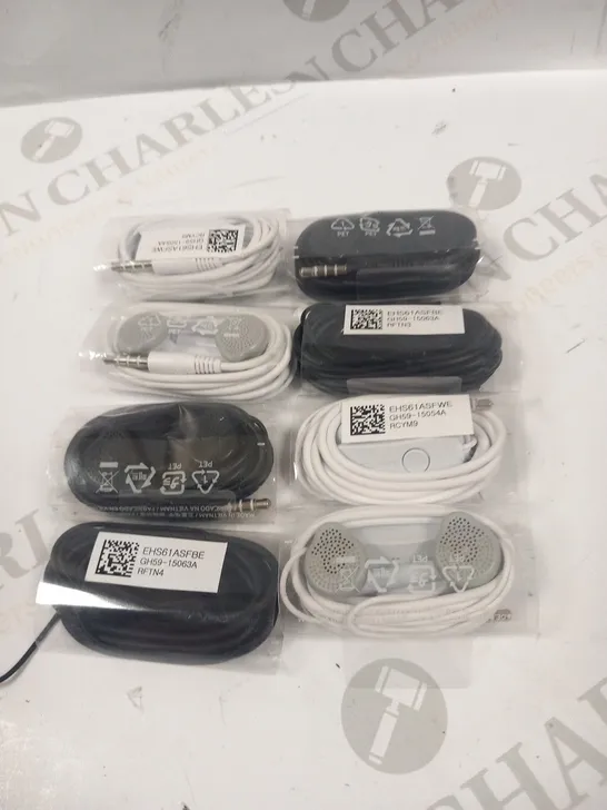 9 PAIRS OF ASSORTED SAMSUNG EARPHONES