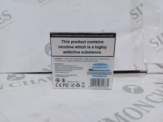 LOT TO CONTAIN APPROX. 20 X ASSORTED E-CIGARETTE INNOKIN AXIOM TANKS, MIXED 2 VARYING COLOURS