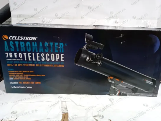 BOXED CELESTRON ASTROMASTER76 EQ TELESCOPE