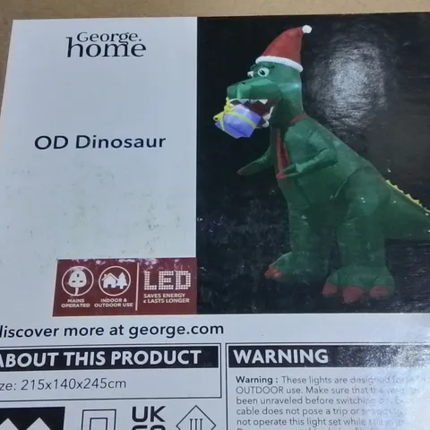 BOXED BRAND NEW OD INFLATABLE DINOSAUR - 215X140X245CM