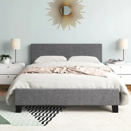 BOXED LILIANNA ASCEND UPHOLSTERED BED - GREY, SINGLE (2 BOXES)