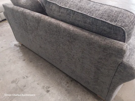 DESIGNER THREE SEATER SOFA GREY FABRIC 