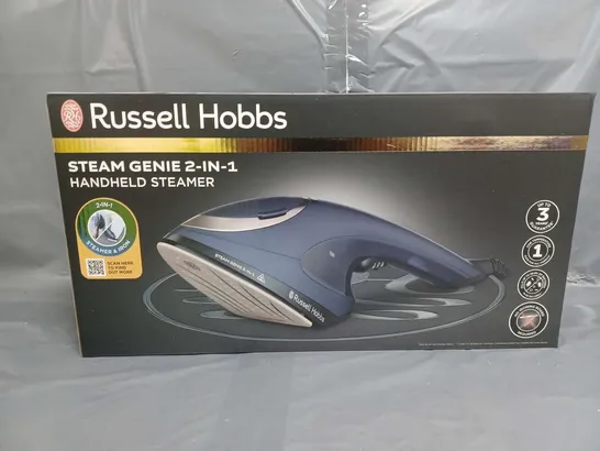 BOXED RUSSELL HOBBS STEAM GENIE 2-IN-1 HANDHELD STEAMER 