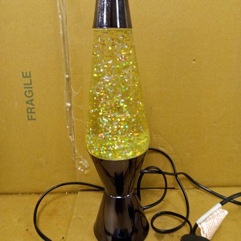 METALLIC LAVA LAMP - GOLD/BLACK