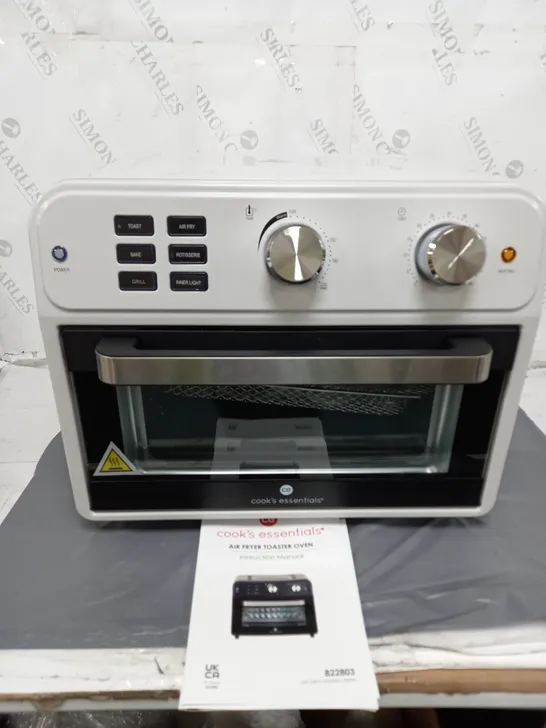 BOXED COOK'S ESSENTIALS AIR FRYER TOASTER OVEN WHITE